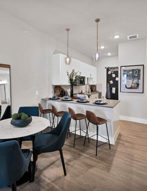 Taylor Heights Model kitchen and dining area